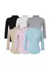 Suéter de Punto con Cuello Medio Alto y Manga Tres Cuartos Estilo Puro Deseo, Nuevo Otoño e Invierno Moda Versátil Ajustado Top Interior para Mujer