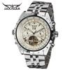 Comércio exterior jaragar mostrador grande masculino moda casual pulseira de aço Tourbillon Automático mecânico relógio