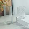 Estilo Ins Copo de Vidro Listrado Simples Copo de Café Americano Copo para Latte Suco Bebida Fria Copo para Leite Café da Manhã