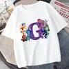 Camiseta de Mujer con Estampado de Letras de Inside Out Exclusiva Transfronteriza con Letras en Inglés, Moda Holgada de Manga Corta