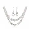 Traje de Foto para Boda Nupcial, Accesorios para Vestido, Dulce Elegante, Bola de Diamante de Arcilla, Collar de Perlas, Pulsera, Pendientes, Joyería