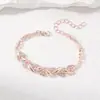 Conjunto de Pulseira e Colar Europeu e Americano Transfronteiriço Moderno Colorido em Formato de Coração com Strass, Joias Exquisitas Versáteis de Alta Qualidade