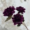 Dalia Artificial de 3 Cabezas Flor Artificial Dalia Estilo Europeo Boda Flor Falsa Decoración Salón de Bodas Arreglo Floral en Stock
