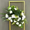 Flores de chão para casamento frescas e simples estilo coreano decoração de caminho de flores de casamento arte floral fundo de boas-vindas flor visual merchandising tecelagem de flores de seda