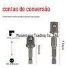 Pistola de mão broca elétrica broca elétrica lote de ar lote hexágono soquete adaptador Rod hexágono conversão Quad cabeça talão ferramenta