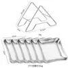 Plato Cuadrado de Acero Inoxidable Coreano Placa Dorada Hueso Espeso Molde para Hornear Set Doméstico Comercial Estante de Almacenamiento Plato para Snacks Plato para Snacks