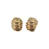Pendientes de botón con patrón geométrico nuevo transfronterizos europeos y americanos, pendientes de estilo metálico, diseño de nicho, pendientes de tendencia de moda individual, accesorios para pendientes
