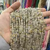 2*3mm Contas Redondas de Ágata Crazy de Corte Reto Acessórios para Joias DIY Contas para Pulseira Contas Espaçadoras Produtos Semi-Acabados Atacado