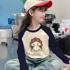 Camisetas Básicas de Inverno 2025 para Meninas (Tamanhos Médio e Grande), Tops Quentes Engrossados de Veludo Alemão para Outono e Inverno, Camisetas de Manga Longa, Camisetas Modernas