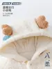 Capa para Bebé Capa Otoño e Invierno Ropa de Salida para Niños Chaqueta Acolchada a Prueba de Viento Capa Chal con Capucha de Forro Polar para Invierno