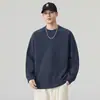 Novidade Outono 2026: Moletom Masculino Gola Redonda com Design Listrado, Estilo High Street Americano, Caimento Solto, Confortável, Versátil, Casual, Tendência, Moderno