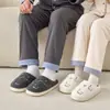 Zapatillas de Casa Mullidas de Gato Bordado Simple de Dibujos Animados Lidani para Pareja Nuevas de Algodón Lindas para Mujer Otoño e Invierno para Hombre