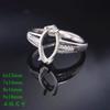 Uma variedade de anel de olho de cavalo anel porta-vazio prata S925 incrustado tesouro de cor jade Hetian ágata jade multi-tamanho DIY