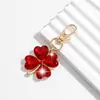 Versión Coreana Transfronteriza Nicho Hermoso Único Forma de Trébol de Cuatro Hojas Llavero Colgante de Bolso Accesorios para Mujer Decoración