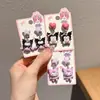 Brincos de Clipe Kuromi Infantis para Meninas, Novo Design de Desenho Animado, Brincos sem Dor, Acessórios de Joias Fofos