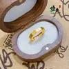 Anillo Cerrado Mate Dorado Sand Vietnamita Tendencia Artesanía Antigua Joyería de Nicho al por Mayor Latón Chapado en Oro
