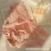 Sussurros do Luar ~ Desejo Puro Lingerie Sexy Francesa de Cetim e Renda Feminina Calcinha de Cintura Baixa Respirável de Algodão Puro para Mulheres