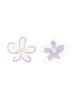 Pendientes de flores asimétricas moradas para mujer, pequeños, frescos, bonitos, exquisitos, de celebridades de Internet, con diseño de nicho, elegantes.