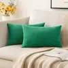 Nuevo Cojín Decorativo Rayado de Pana de Color Sólido Transfronterizo Cojín para Sofá Esterilla Simple para Siesta Cojín de Soporte Lumbar para Oficina En Stock