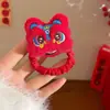 Lindo Lazo para el Cabello de Peluche de León de Año Nuevo para Niñas, Cuerda Elástica Duradera para el Cabello, Accesorio para el Cabello de Año Nuevo Infantil