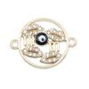 Accesorios para manualidades de joyería decoración colgante Ojo del Diablo hueco redondo de aleación punto de aceite que gotea etiqueta de diamante accesorios de ferretería decorativos