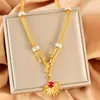 Collar de Camiseta con Hebilla en U Transfronteriza, Diamante Adhesivo, Ojo del Diablo, Corazón, Colgante en Forma de Abanico, Acero Inoxidable, Conservación del Color, Joyería de Moda para Mujer