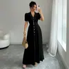 Vestido Chemise Branco Elegante Estilo Francês com Ajuste na Cintura e Decote V - Novo de Verão Transfronteiriço Europeu e Americano da Amazon 2026