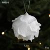 Bolas navideñas de burbujas, pétalos blancos, decoraciones, polvo pegajoso, colgante para árbol de Navidad, accesorios para arreglos de ambiente, suministros decorativos