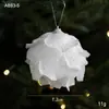 Bolas de Navidad de Espuma, Decoraciones de Pétalos Blancos, Adornos Navideños con Polvo Pegajoso, Accesorios de Decoración Ambiental, Suministros Decorativos