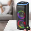 Nuevo altavoz Bluetooth inalámbrico para plaza al aire libre con iluminación colorida 2023, altavoz de escenario familiar para karaoke