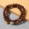 Transmisión en Vivo para Atraer Clientes: Pulseras de Palosanto Negro Africano para Hombres y Mujeres, Amuleto Budista DIY, Artesanías Culturales Naturales, Pulseras de Pareja Estilo Étnico al por Mayor