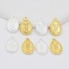 Colgante Pequeño de Ábaco con Carácter de Fortuna de Oro Real Chapado en Oro de 18 Quilates para Joyería DIY, Dijes Pequeños, Aretes, Colgantes para Orejas, Pulseras, Collares D105