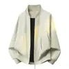 Chaqueta de Otoño de Marca Americana de Moda para Estudiantes de Secundaria Hombres, Versátil Estilo Japonés Atractivo Holgado Resistente al Viento Casual Chaqueta Superior