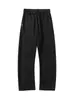 Pantalones de Chándal Talla Grande 150 kg con Hoja Curva para Hombres y Mujeres, Delgados para Primavera y Verano, Estilo Americano Suelto de Pierna Ancha, Deportivos Casuales Largos