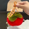Coisas Boas Acontecem Pingente Pequeno de Caqui Acessórios de Pelo de Coelho Sintético Chaveiro de Aniversário Encanto de Bolsa de Pelúcia Fofa