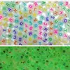 4 * 7MM palabra de color inglés cuentas luminosas acrílico cuentas sueltas joyería luminosa pulsera accesorios DIY Amazon