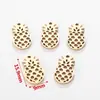Colgante pequeño de hojas de acero inoxidable, collar, pendientes, colgante de conexión de doble agujero, joyería DIY, accesorios hechos a mano