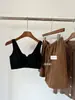 5508 top de tirantes térmico de forro polar a rayas anchas para mujer con realce y soporte, push-up y sujetador de copa fija