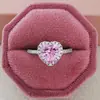 Día de San Valentín Chino Regalo Romántico Moda Anillo Corazón de Amor Pequeño Diseño para Mujer Textura de Nicho R1707
