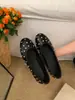 Zapatos Planos de Ballet para Mujer, Redondos, de Piel de Cordero, con Remaches, 26Ss, Versátiles, sin Cordones, para Caminar, Zapatos de Abuela