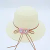 Chapéu de Palha de Aba Larga para Verão Feminino, Chapéu de Sol para Praia e Viagem, Moda Coreana