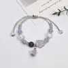 Pulsera de Cerámica Jingdezhen Nueva Pulsera de Cerámica China Joyería Estudiante Estilo Tíbet Cuerda Trenzada a Mano Puesto Regalo para Estudiante