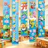 Escena de Ambientación para Ceremonia de Regreso a Clases, Pancarta "Estamos de Regreso a la Escuela", Decoración de Salón de Clases Escolar, Accesorios de Globos