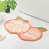 Alfombrilla de baño creativa con temática de frutas, absorbente y suave, con textura de cachemira sintética, adecuada para el baño o la entrada del inodoro, y se puede usar como alfombrilla decorativa en apartamentos de alquiler