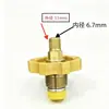 Válvula de inflação de cartucho de gás para fogareiro de cassete externo, conector de latão de preenchimento duplo, adaptador de cabeça de conversão para fogareiro de acampamento, acessórios para fogareiro