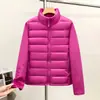 Casaco de Algodão com Gola Alta Novo para o Inverno de 2026 Jaqueta de Algodão Versátil Simples e Estilosa Slim Fit Casaco Patchwork