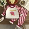 Conjunto de Ropa Interior Térmica para Niños, Forrado de Felpa y Engrosado, Ropa de Otoño para Niños y Niñas, Ropa Térmica para Bebés, Ropa para Bebés