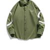 Camisa para hombre diseño nicho sentido primavera y otoño solapa simple manga larga camisa guapo principios de otoño combinación de colores chaqueta casual