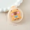 Peine de Cojín de Aire de Conejillo de Indias Lindo de Dibujos Animados Espejo Mini Integrado Peine de Belleza Plegable para Niña Peine de Masaje Plegable para Viaje