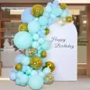 Conjunto de Balões Macaron para Decoração de Cenário, Arco de Balões para Casamentos e Festas de Aniversário, Pacote de Corrente de Balões para Lojas